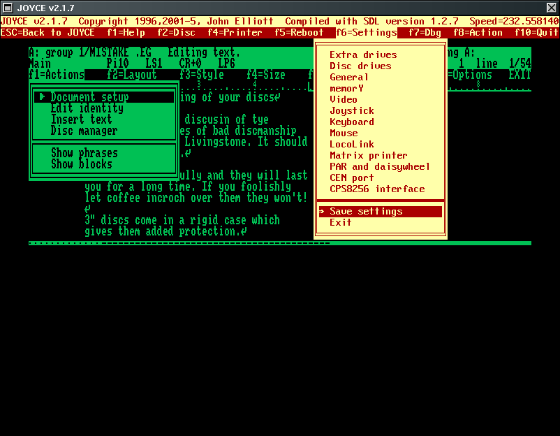 Joyce Emulator