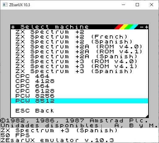 ZEsarUX Emulator